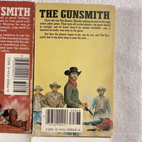 Vintage The Gunsmith All Action Western Romance Novel  x4 - Picture 12 of 14